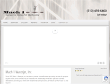 Tablet Screenshot of mach1waterjet.com